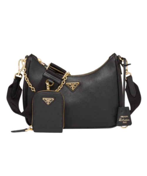 Re-Edition 2005 Saffiano Schwarz 22 cm