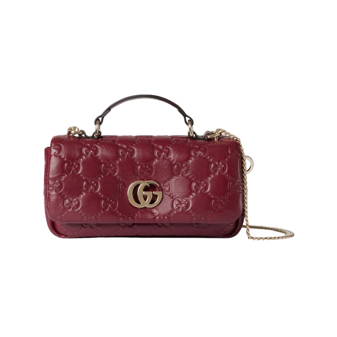 Henkeltasche mit hellgoldfarbener Schmuckverzierung 21.1cm