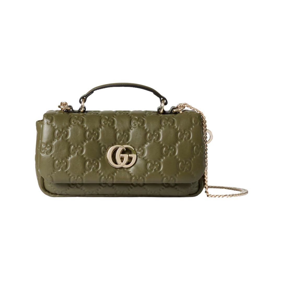 Grüne gepolsterte Milano Mini-Tote-Tasche 21.1cm