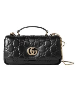 Schwarze gepolsterte Milano Mini-Tote-Tasche 21.1cm