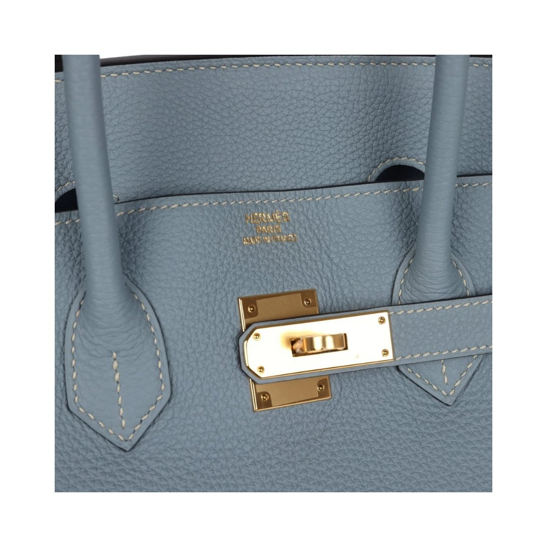 Bleu Lin Togo Goldbeschläge 35cm – Bild 4