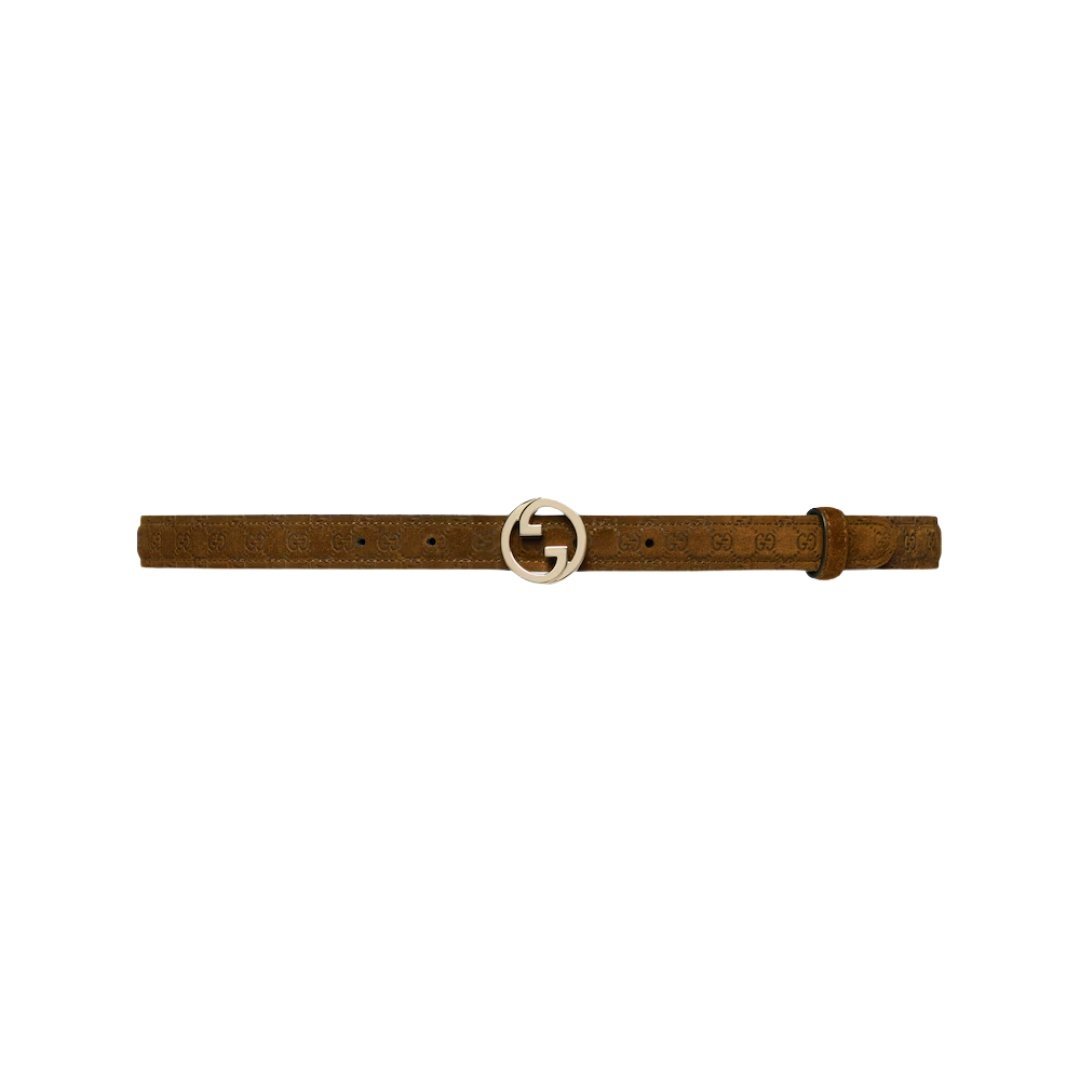 Hellgoldene Beschläge schmaler Gürtel 2cm