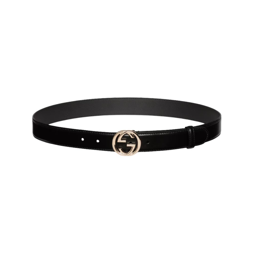 Der schwarze Ledergürtel 3cm