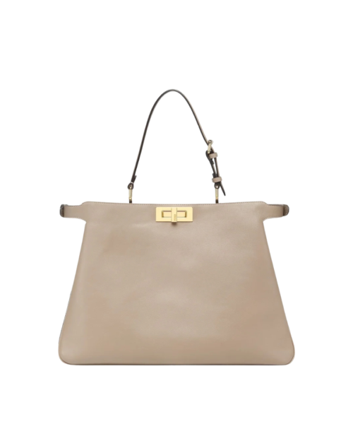 Ledertasche in Grau-Taupe 28cm