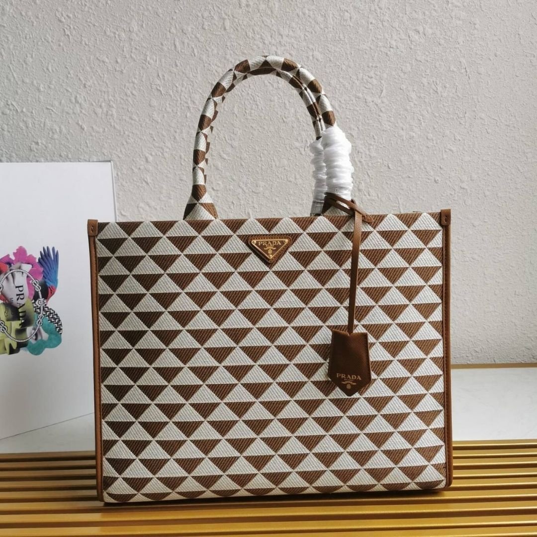 Symbole Embroidered Tote Kaffee 39 cm – Bild 3