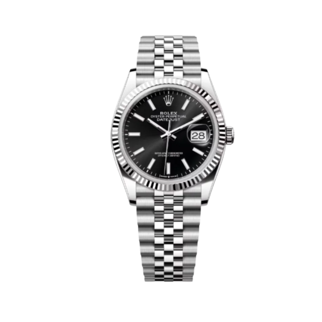 DateJust Silber/Schwarz 36 mm