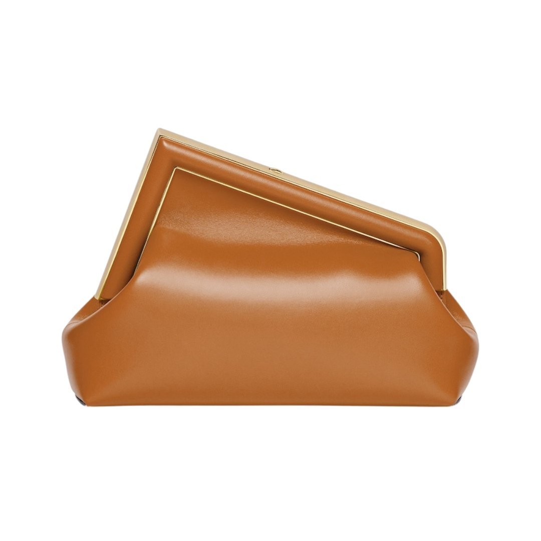 Tasche aus braunem Leder 20cm – Bild 2