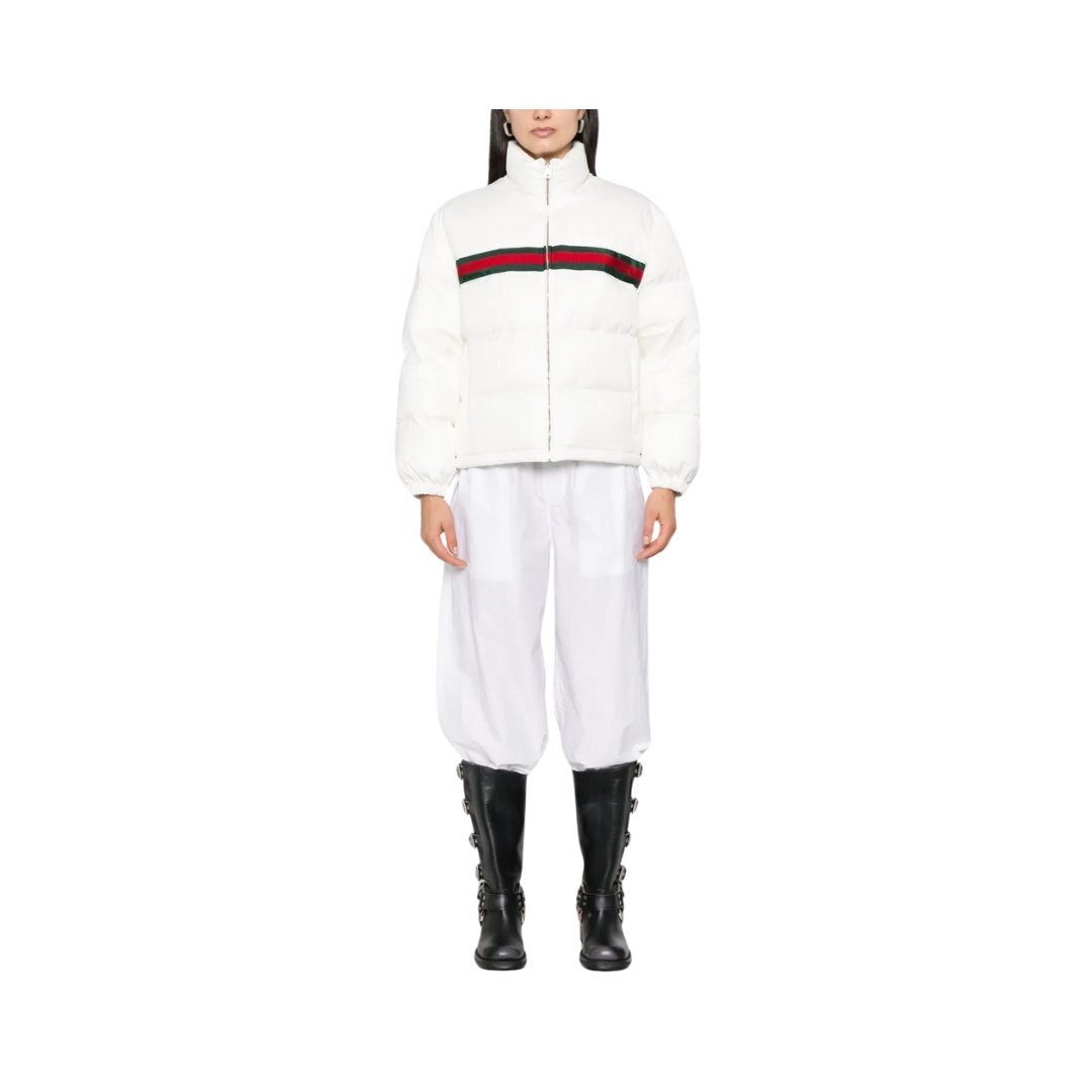 Twill-Daunenjacke Weiß – Bild 3
