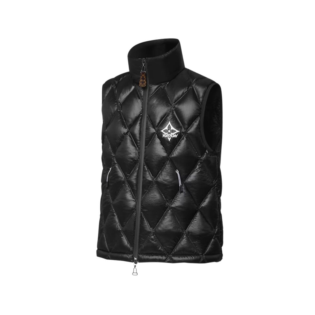 Diamond Ripstop Daunenweste Schwarz – Bild 2