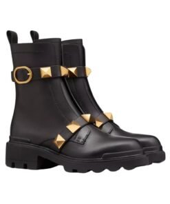 Alternative view of Kalbsleder Roman Stud Combat Schwarz 40cm