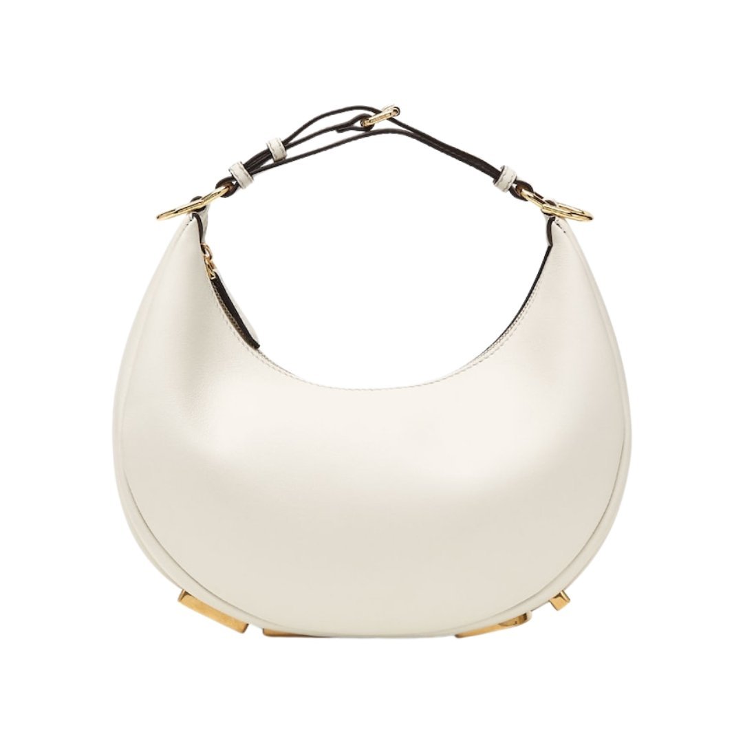 Mini weiße Ledertasche 13cm – Bild 2