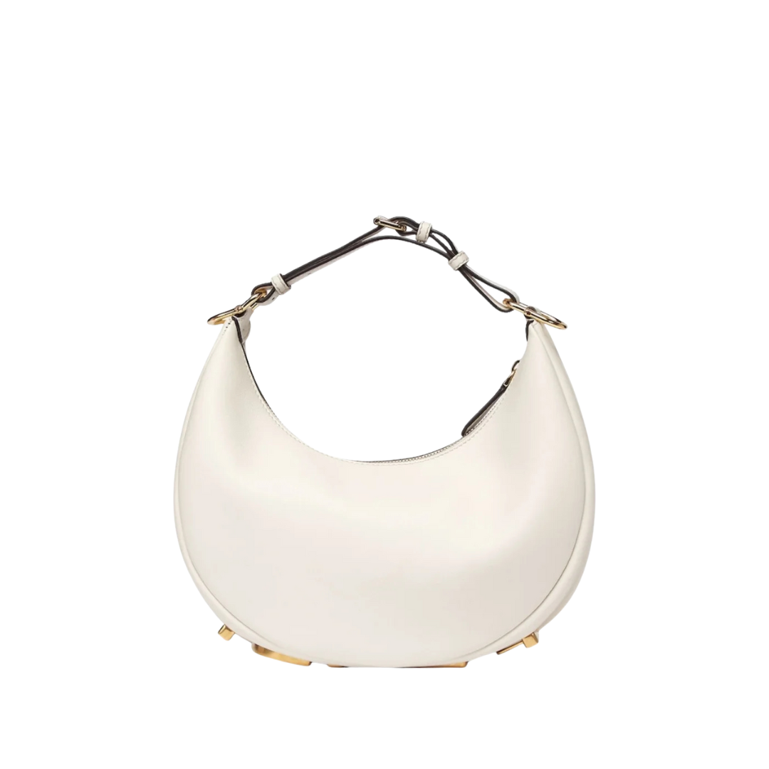 Weiße Ledertasche 24.5cm