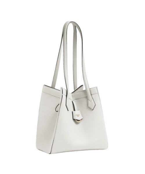 Alternative view of Umwandelbare Ledertasche in Weiß  27cm