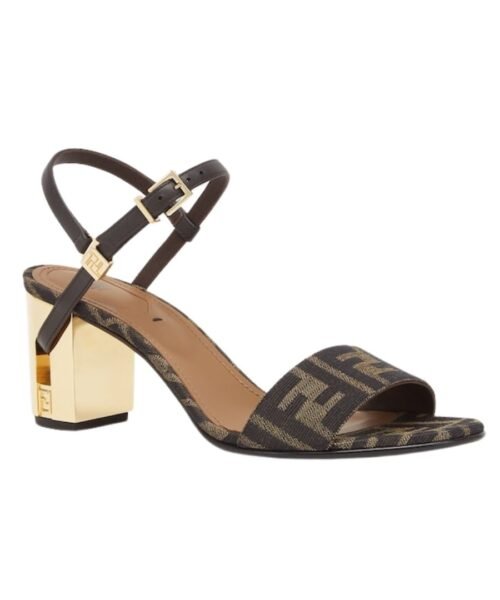 Alternative view of Braune FF Sandalen mit mittelhohem Absatz 6.5cm