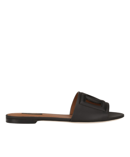 Calfskin-Pantoletten mit DG Millennials-Logo