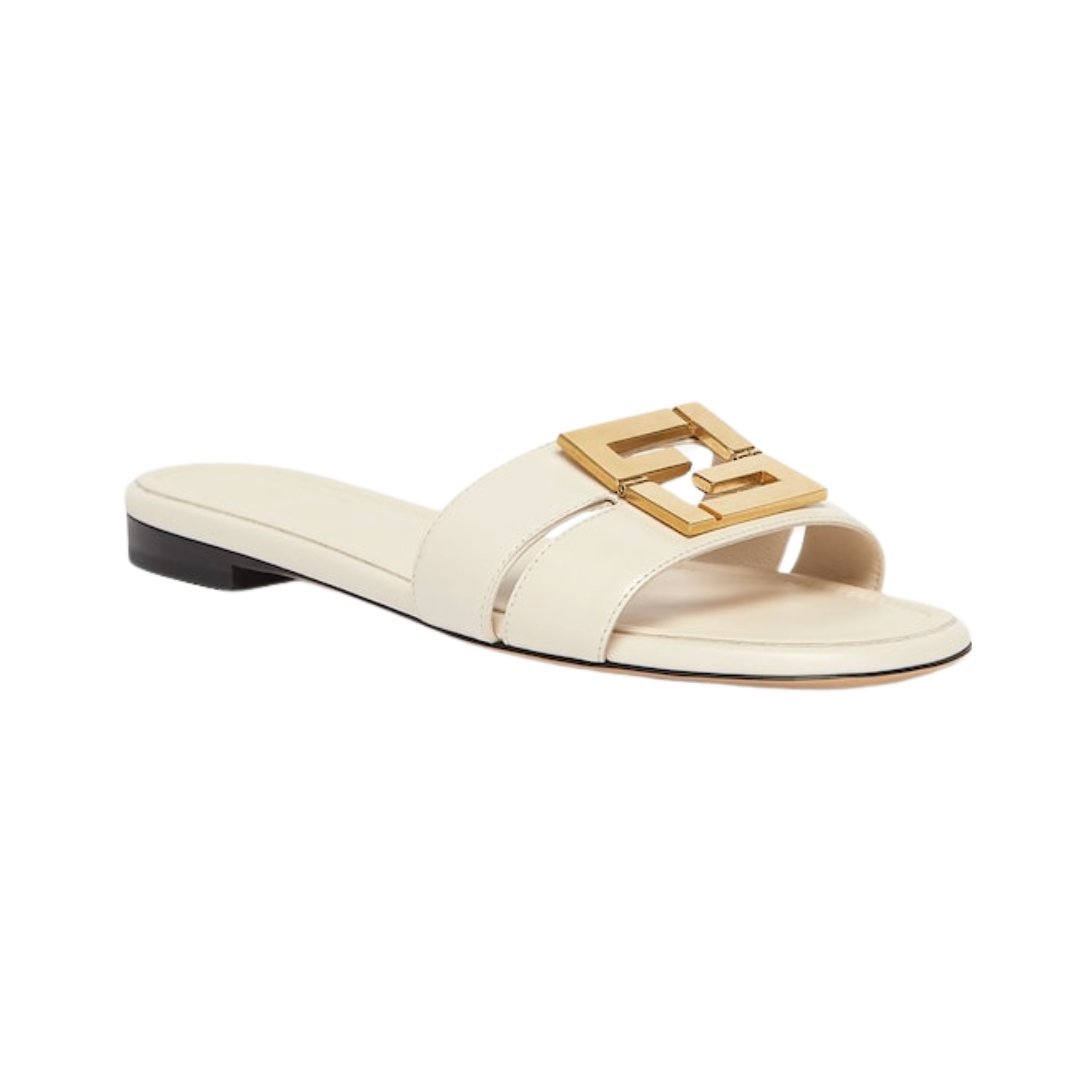 Sandalen aus weißem Leder – Bild 2