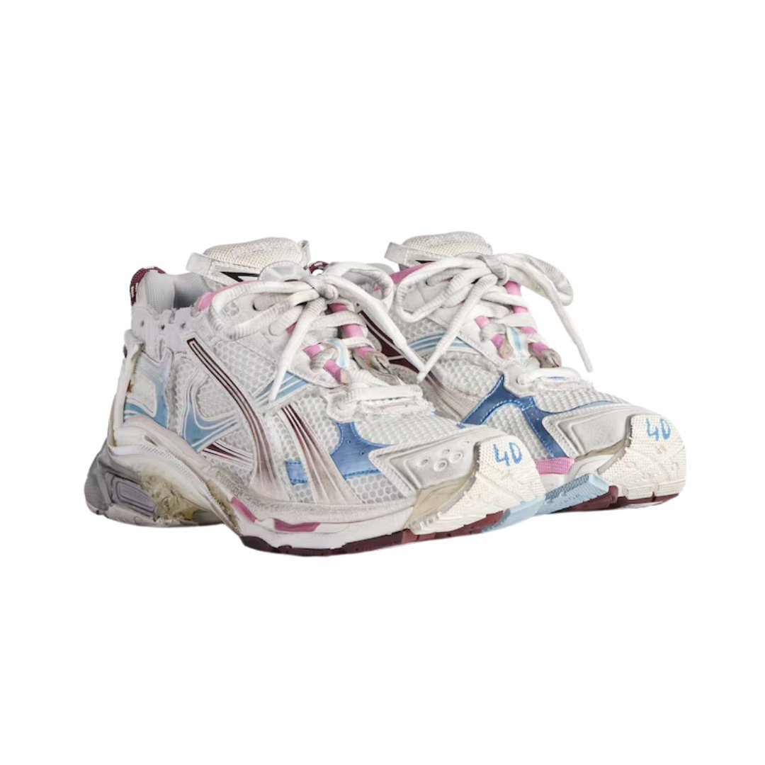 Runner Weiß/Braun/Blau/Rosa/Grau – Bild 2