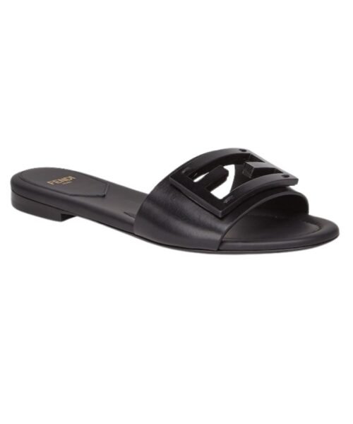 Alternative view of Flip-Flops aus schwarzem Leder