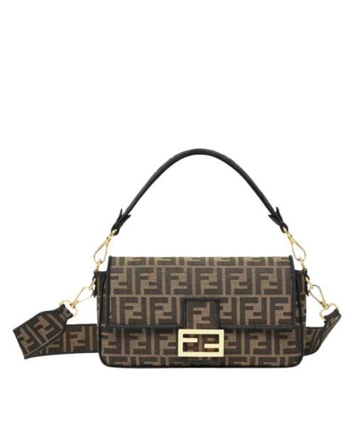 FF-Tasche aus braunem Stoff  15cm