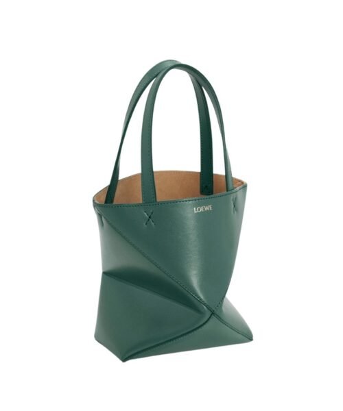 Alternative view of Fold Tote aus gl?nzendem Kalbsleder in Vetiver 20cm