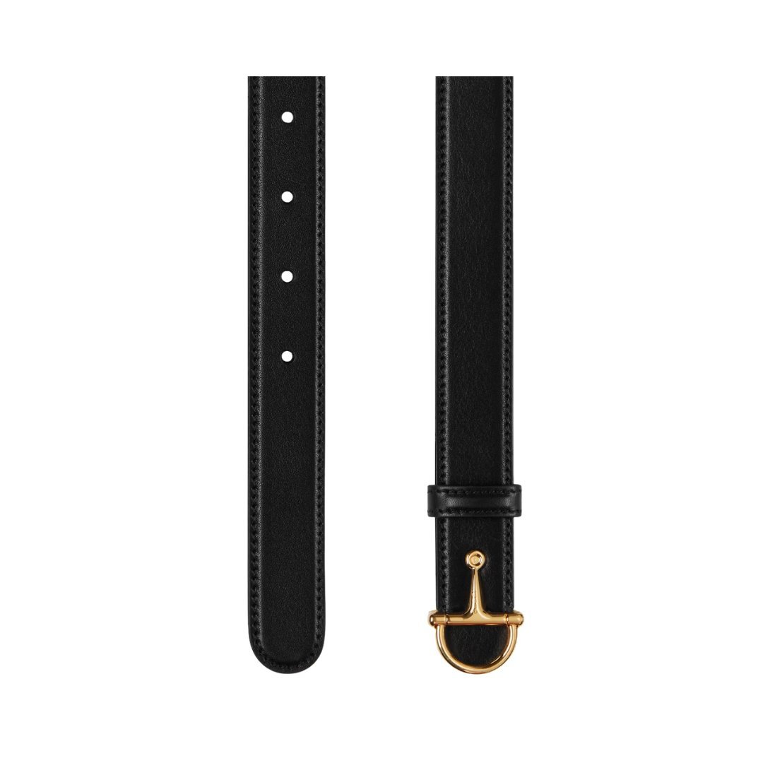 Horsebit Buckle Schwarz 2 cm – Bild 2