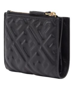 Alternative view of Brieftasche aus schwarzem Nappaleder mit FF-Muster 9.5cm