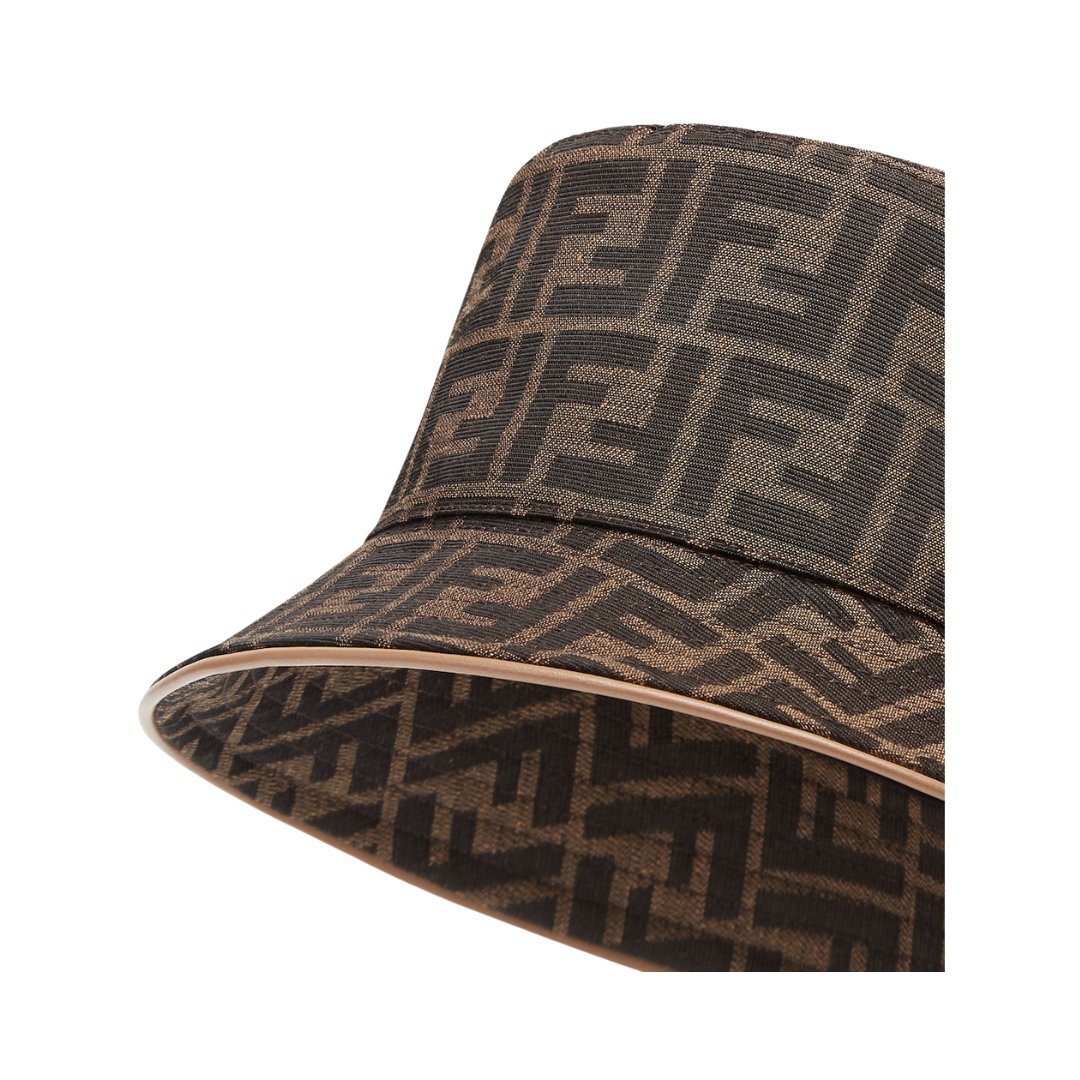 Brauner Jacquard-Hut mit FF-Muster – Bild 2