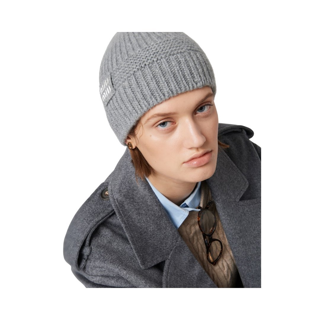 Strickmütze Grau – Bild 2