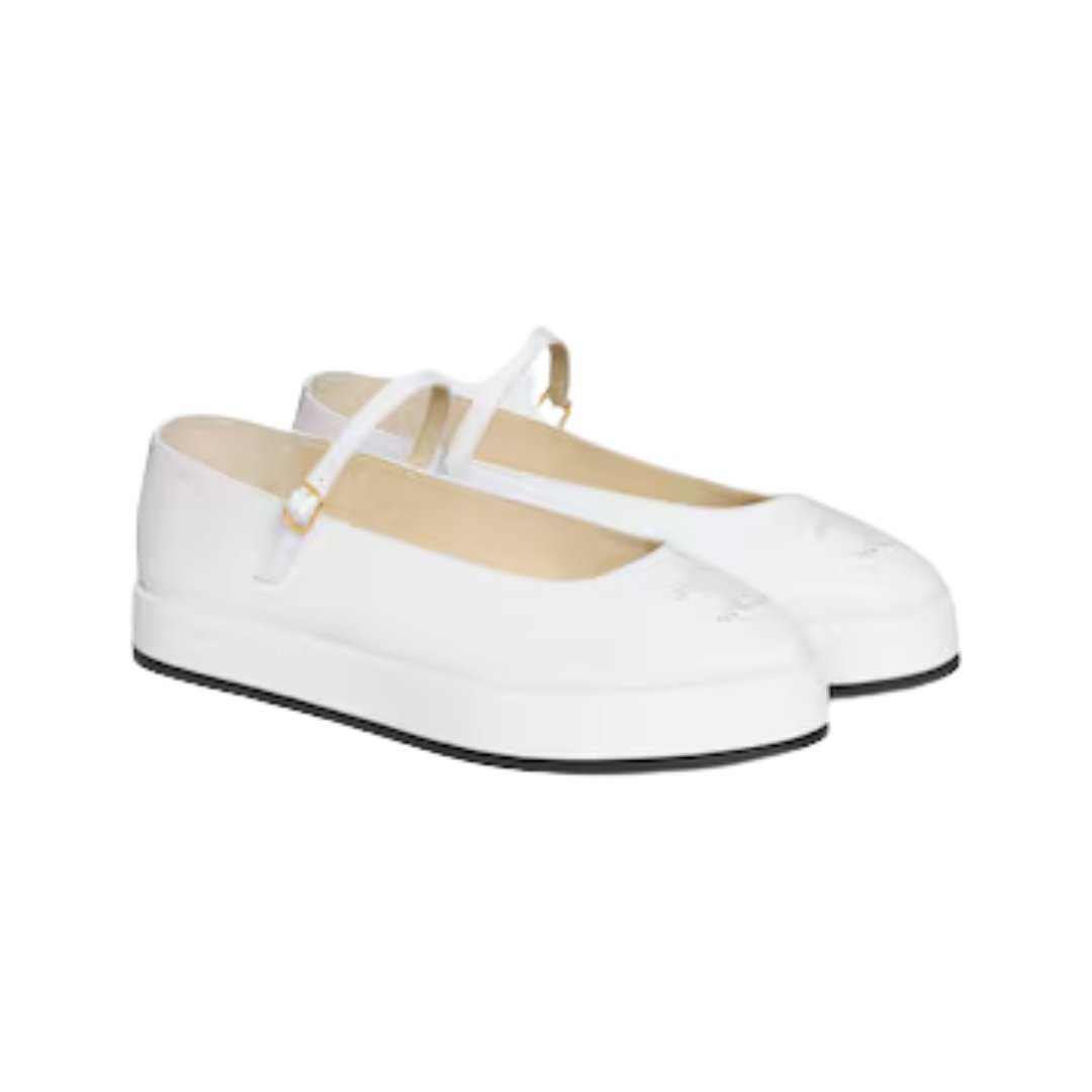 Clara Wedge Mary-Jane Ballerina aus Patentkalbsleder – Bild 2