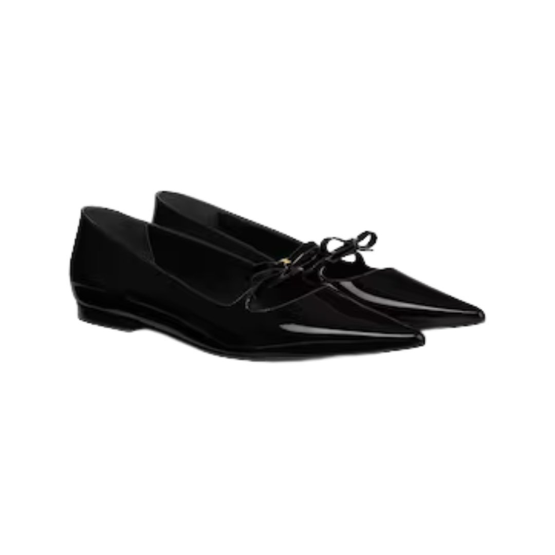 Suzy Pointy Toe Ballerina aus Patentkalbsleder – Bild 2