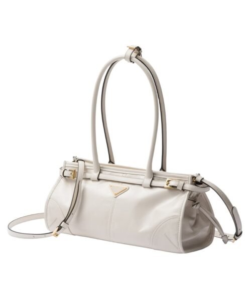 Alternative view of Mittelgroße Lederhandtasche in Weiß 15.5cm