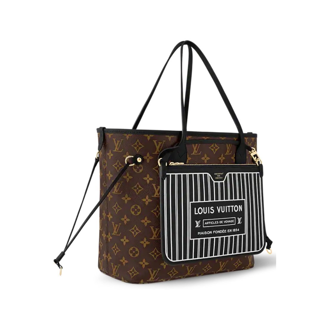 Neverfull Inside Out MM Tasche in Schwarz 31cm – Bild 2