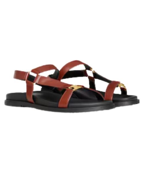 Alternative view of MAUD SANDAL WITH TRIOMPHE IN CALFSKIN