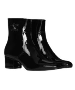 Alternative view of Les Bottes Triomphe Zipped Boot in Lack-Kalbsleder