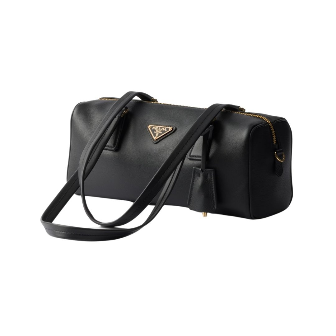 Mittelgroße Lederhandtasche mit Griff 12.5cm – Bild 2