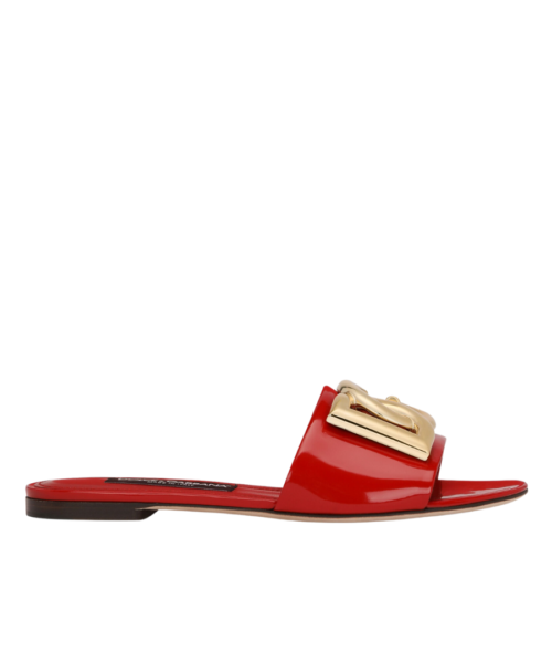 Polierte Kalbsleder-Slipper mit DG-Logo