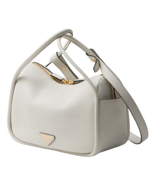 Alternative view of Lederhandtasche in Weiß 18cm