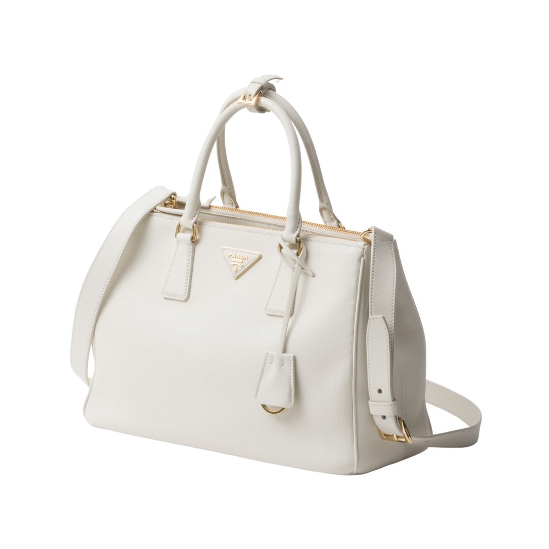 Große Galleria Ledertasche in Weiß 22.5cm – Bild 2