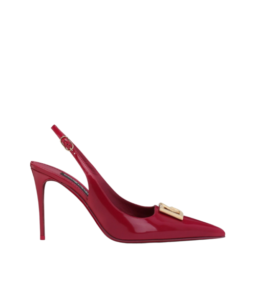 Poliertes Kalbsleder Slingbacks 9cm