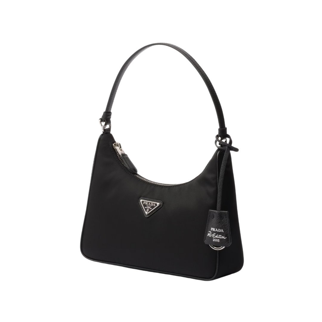 Die schwarze Re-Nylon- und Saffiano 17cm – Bild 2