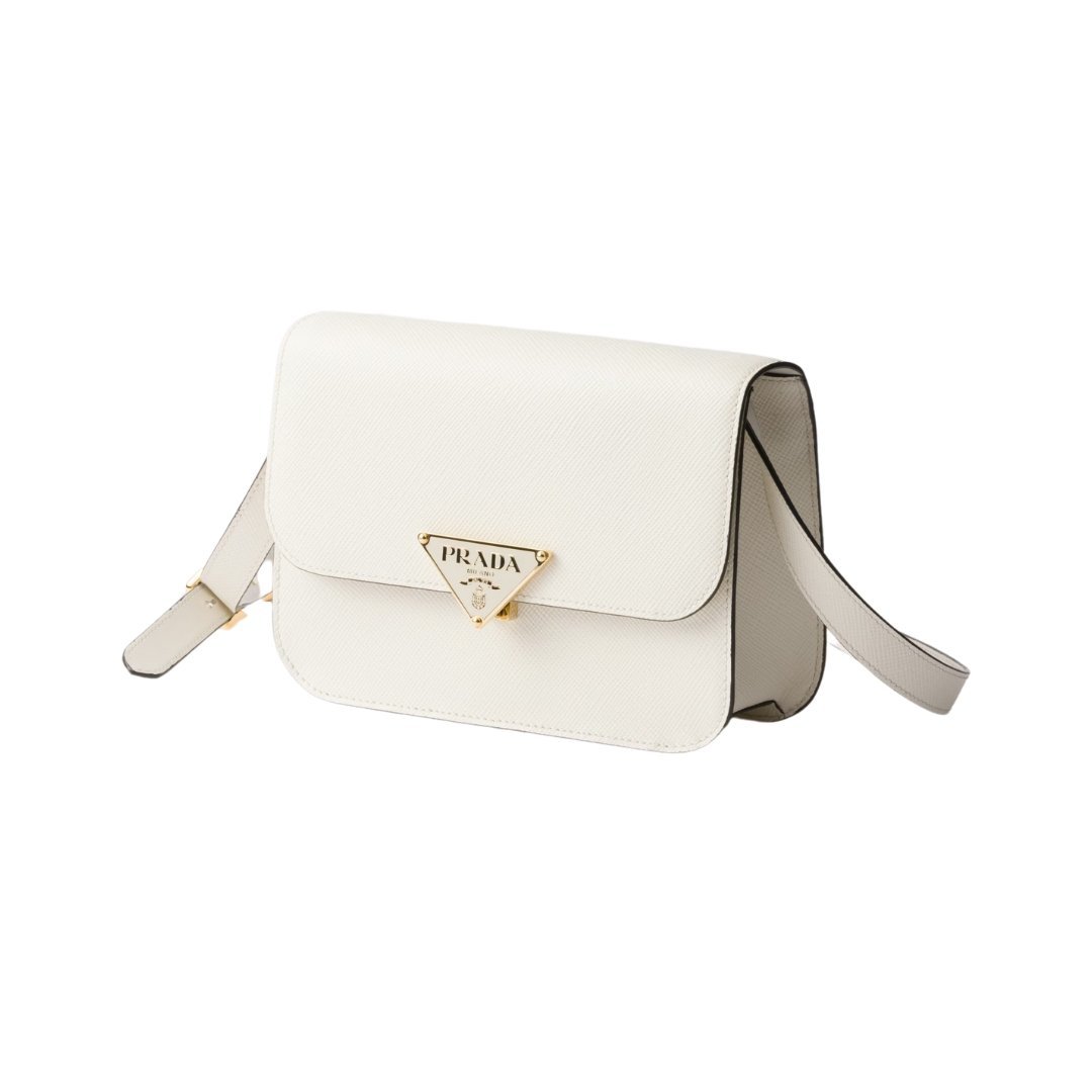 Saffiano Leder-Schultertasche mit Überschlag 15cm – Bild 2