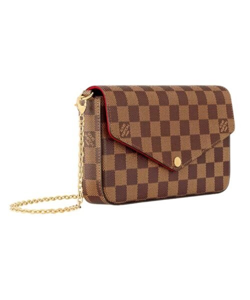 Alternative view of F?licie Damier Ebene Canvas Clutch 21cm