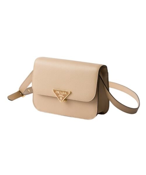 Alternative view of Leder-Schultertasche mit Überschlag in Sandbeige 15cm