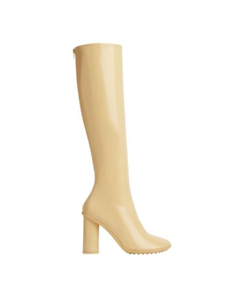 Leder-Kniestiefel mit Gummisohle 9cm