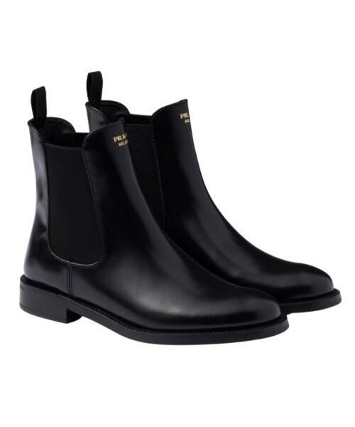 Stiefeletten aus geb?rstetem Leder