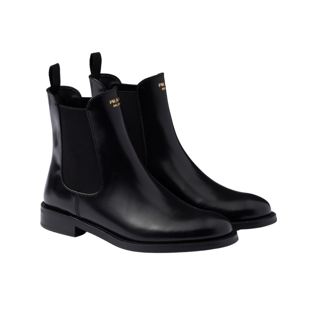 Stiefeletten aus gebürstetem Leder