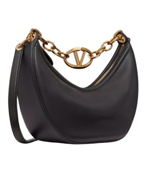 Alternative view of Kleine VLogo Moon Hobo Schwarz 29cm