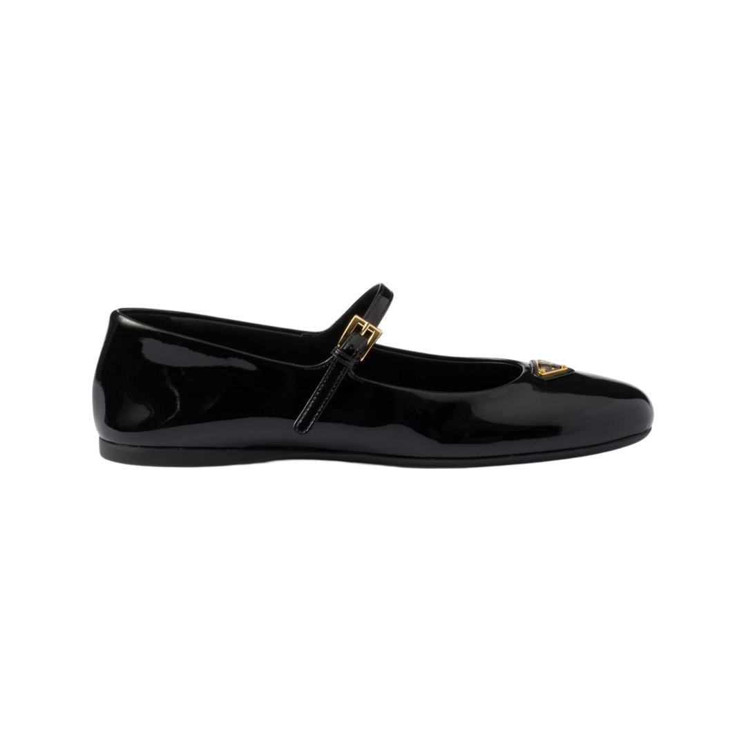 Lackleder-Ballerinas Schwarz – Bild 2