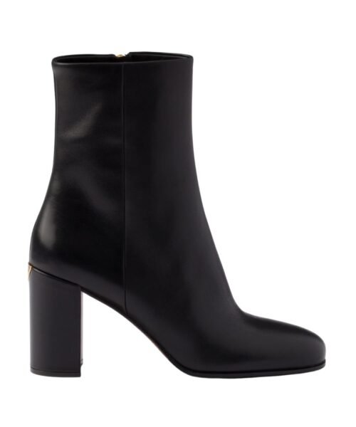 Alternative view of Leder-Stiefeletten Schwarz 8.5cm