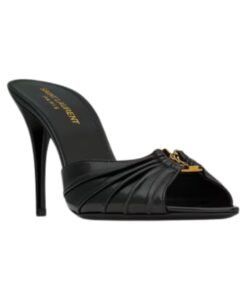 Alternative view of Babylone Mules aus glattem Leder 9cm